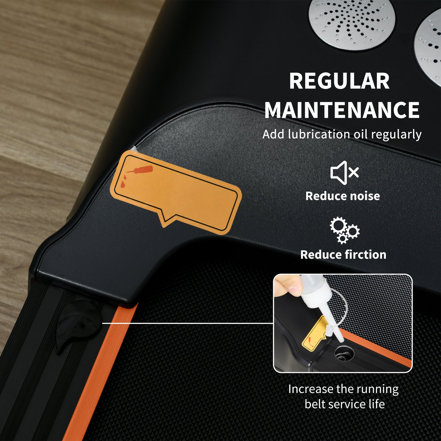 Foldable Walking Treadmill w/ LED Display, Orange