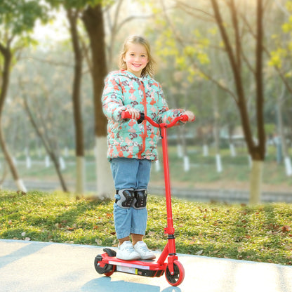 Electric Scooter for Ages 6-14 Years, with Colourful Lights, Red