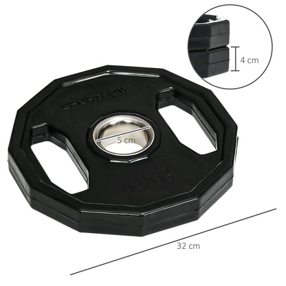 Olympic Weight Plates Set with 2"/5cm Holes for Home Gym, 2 x 10kg