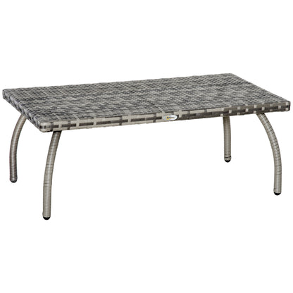90 cm Patio Rattan Coffee Table Outdoor Wicker Side Table Furniture