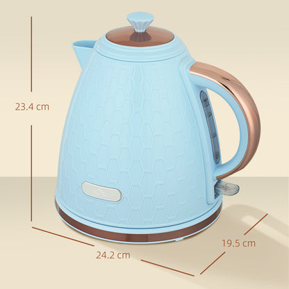 Electric Kettle, Fast Boil, 1.7L, 3kW, Auto Shut-off, Light Blue