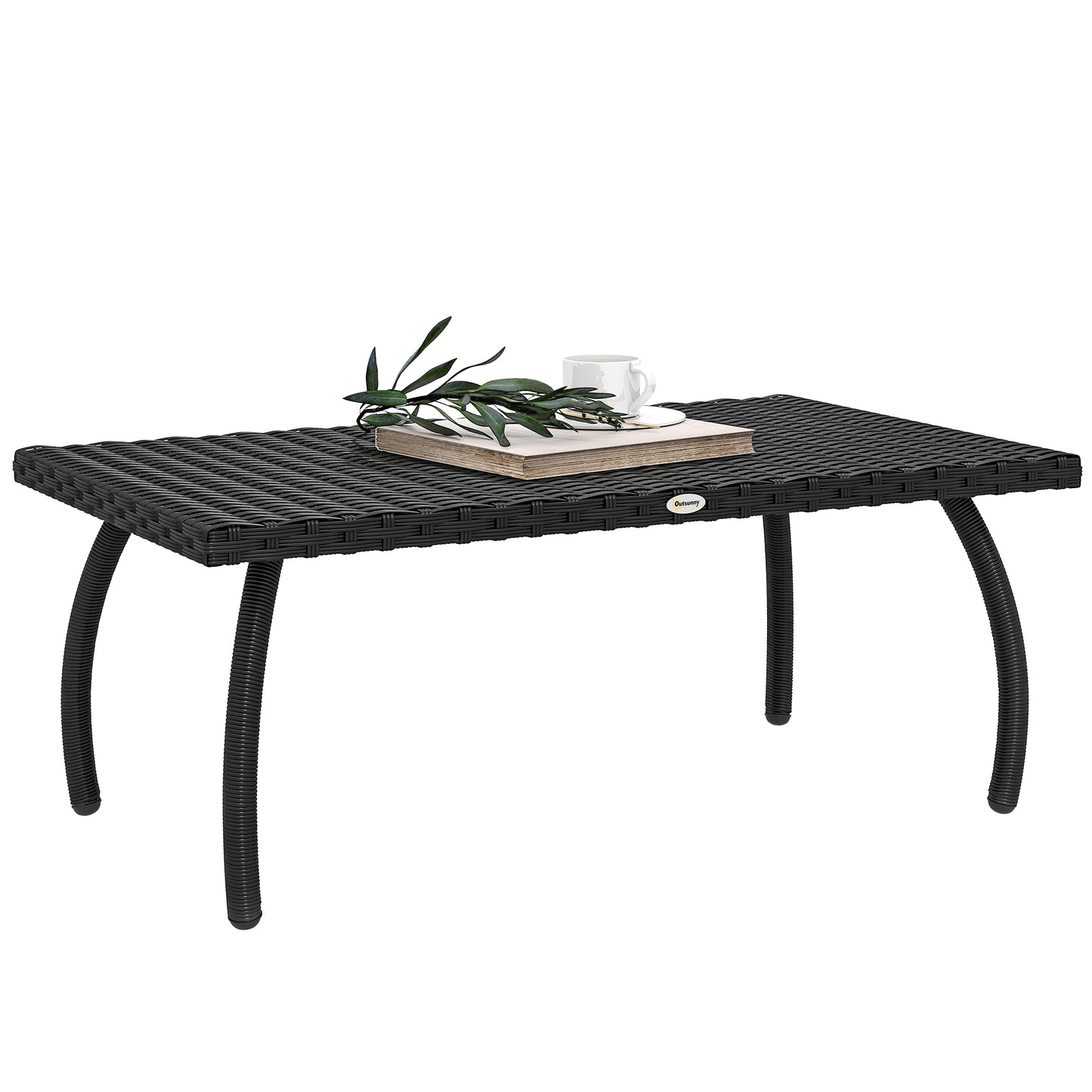 90 cm Rattan Garden Coffee Table Wicker Outdoor Table Furniture