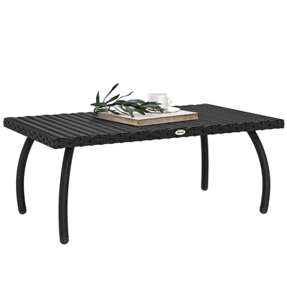 90 cm Rattan Garden Coffee Table Wicker Outdoor Table Furniture