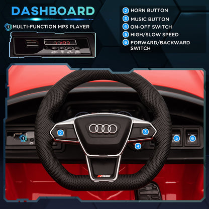 Audi RS e-tron GT Licensed 12V Kids Electric Ride on W/ Remote, Red