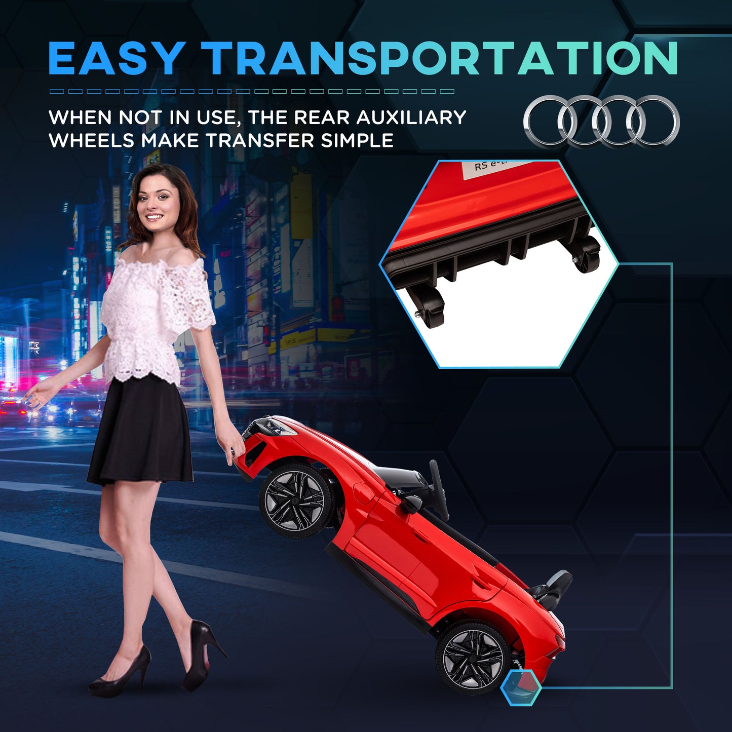 Audi RS e-tron GT Licensed 12V Kids Electric Ride on W/ Remote, Red