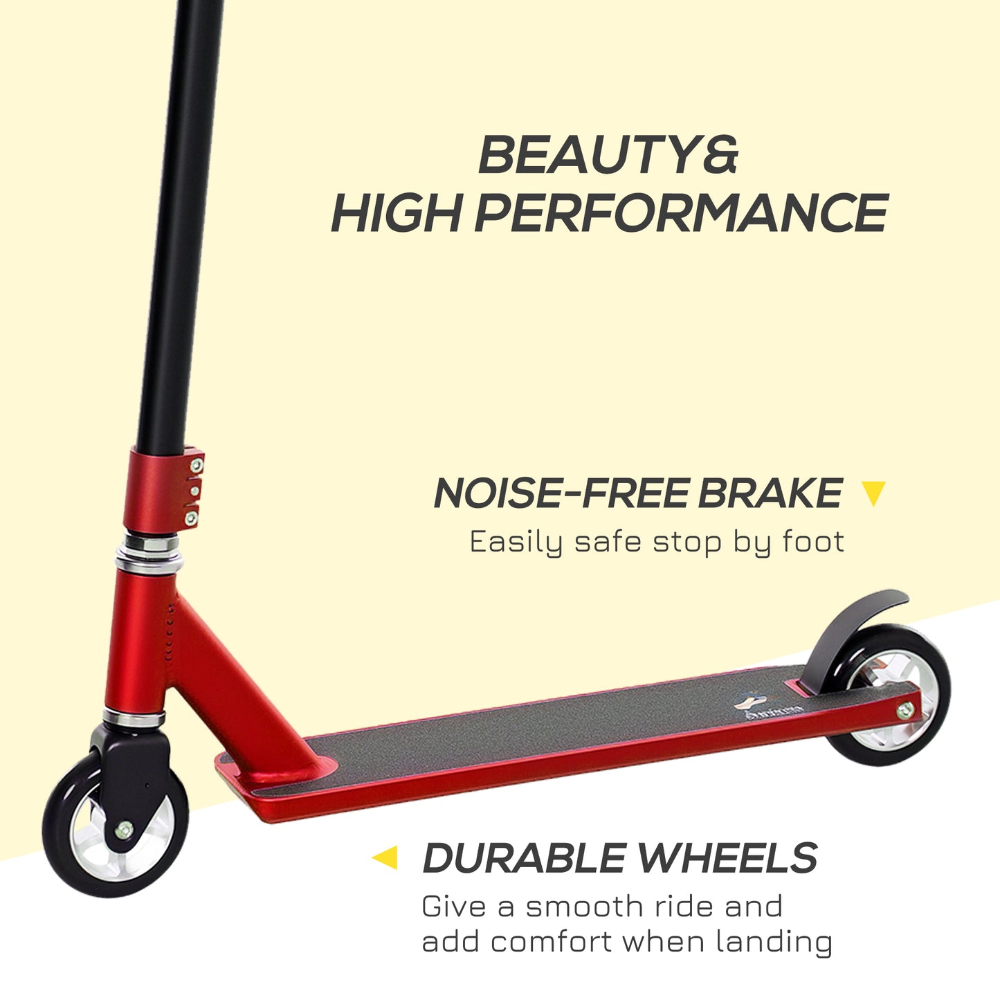 Stunt Scooter Entry Level Tricks Scooter for 14+ Beginners, Red