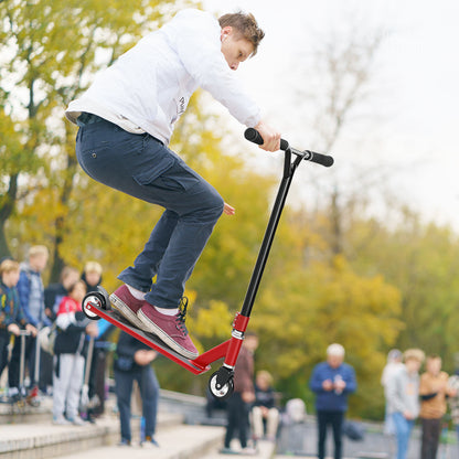 Stunt Scooter Entry Level Tricks Scooter for 14+ Beginners, Red