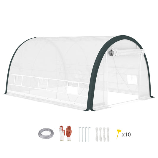 Walk-in Tunnel Greenhouse, Upgraded Structure, Mesh Door & Windows