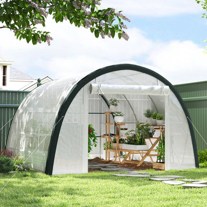 Walk-in Tunnel Greenhouse, Upgraded Structure, Mesh Door & Windows