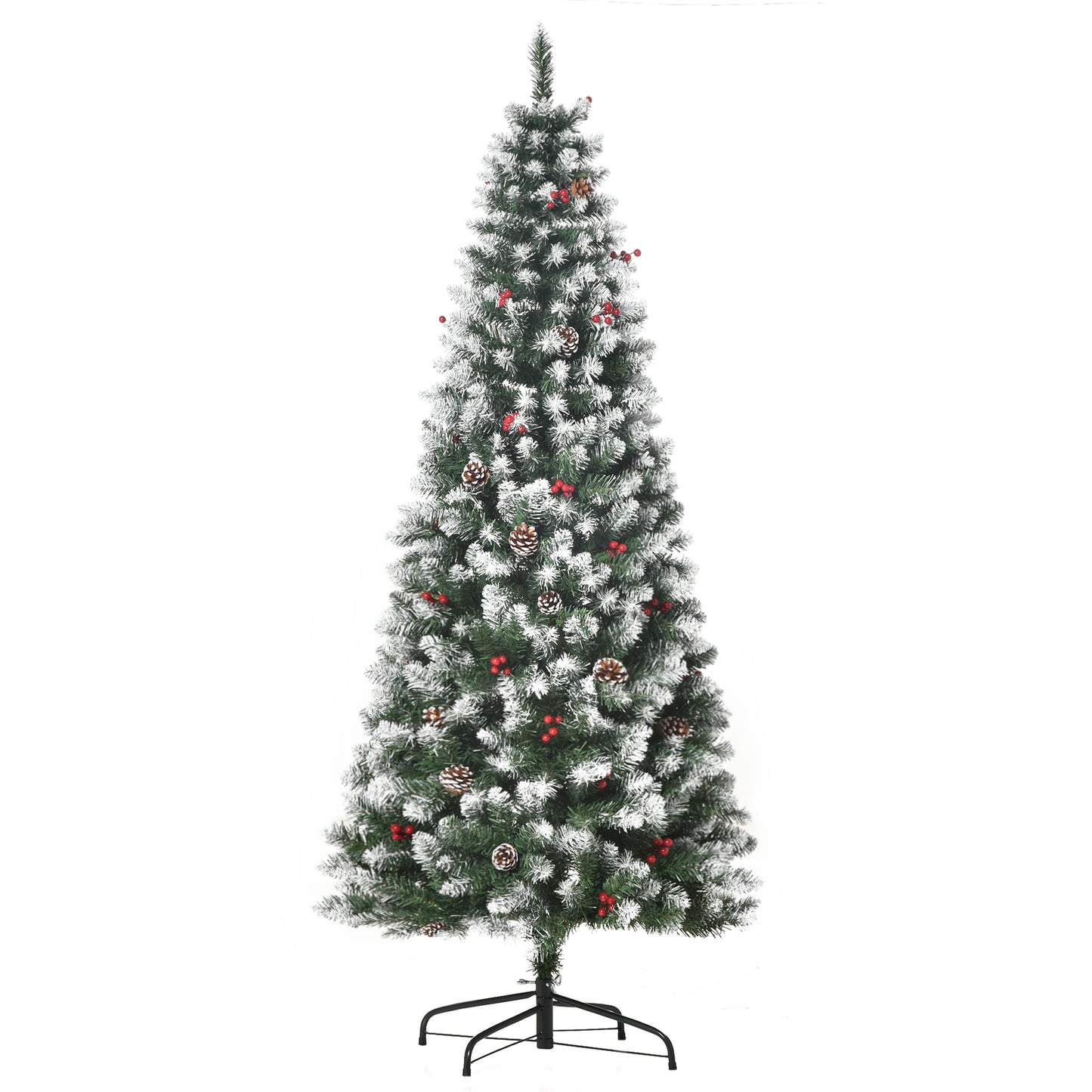 6FT Artificial Christmas Tree Xmas Indoor Decoration w/ Pinecone