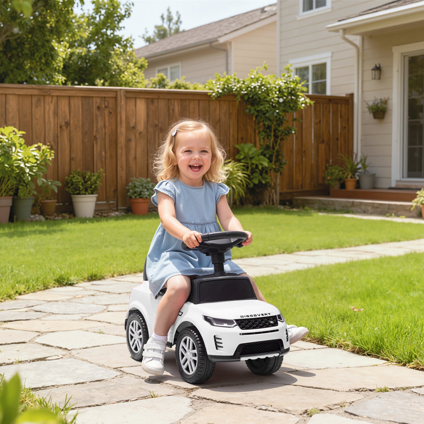 Land Rover Licensed Ride on Car for Toddlers 18-36 Months, White