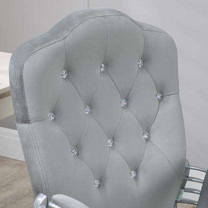 Home Office Chair with Adjustable Height Tilt Function Grey