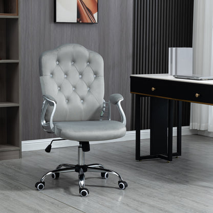 Home Office Chair with Adjustable Height Tilt Function Grey