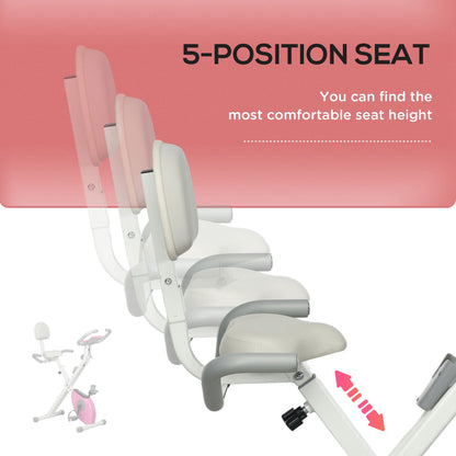 Folding Exercise Bike w/ Adjustable Magnetic Resistance, Seat Height