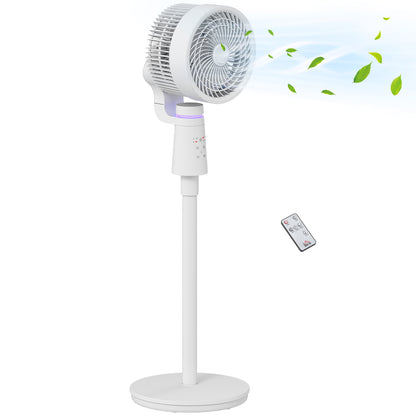 Pedestal Fan, Air Circulation Fan with Oscillating, Tilt, White