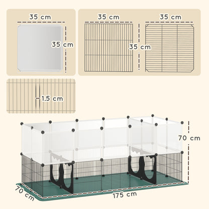 Pet Playpen with Waterproof Mat, DIY Small Animal Enclosure 34 Panels