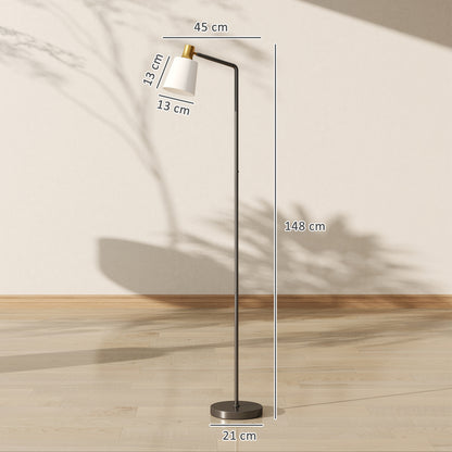 Standing Lamp with Rotatable Head, Modern Floor Lamp, Black