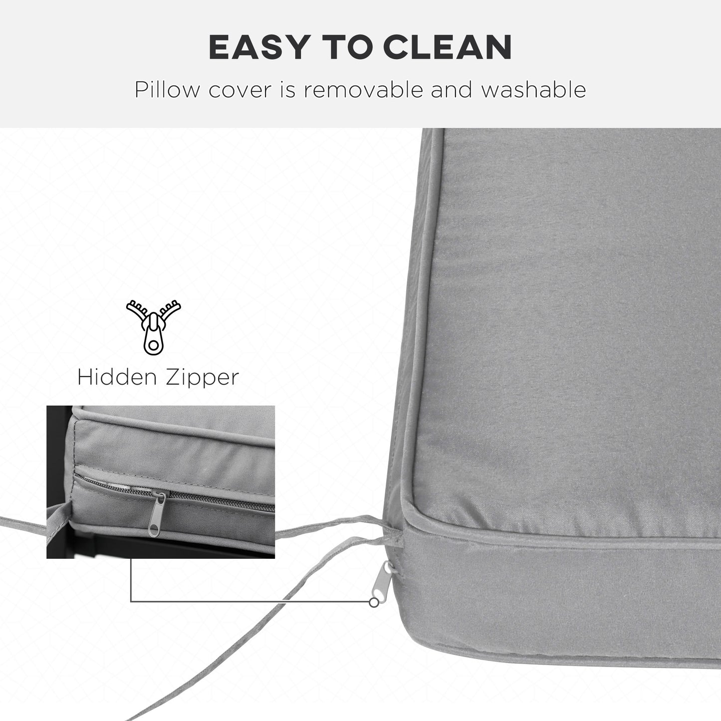 Garden Bench Cushion 2 Seater Seat Pad Indoor& Outdoor Use
