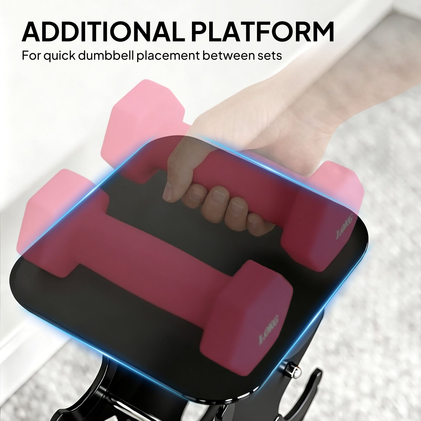 Hex Dumbbells Set with Dumbbell Rack, 2 x 1kg, 2 x 3kg, 2 x 5kg
