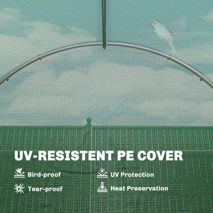 2 x 3 m Walk-in Polytunnel Greenhouse with 6 Windows, Garden Tunnel