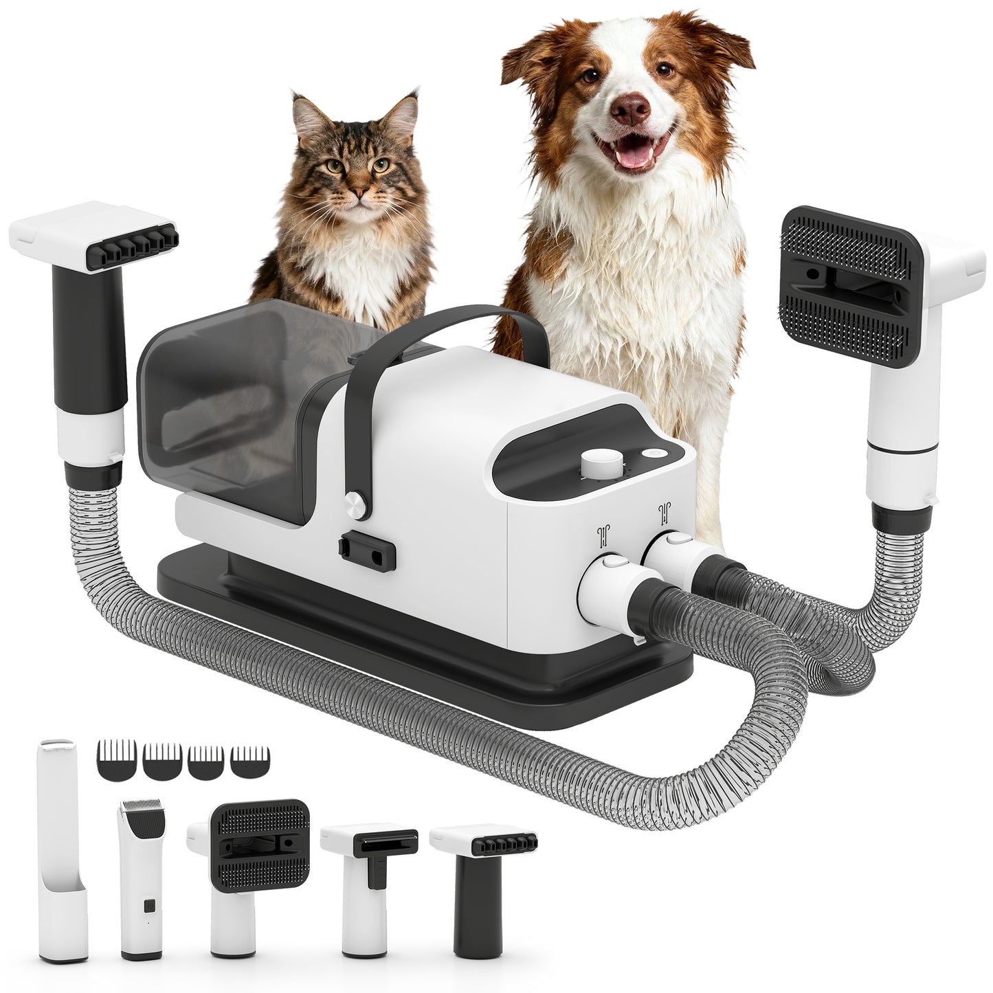 5 in 1 Dog Grooming Vacuum & Dog Dryer with Electric Clipper