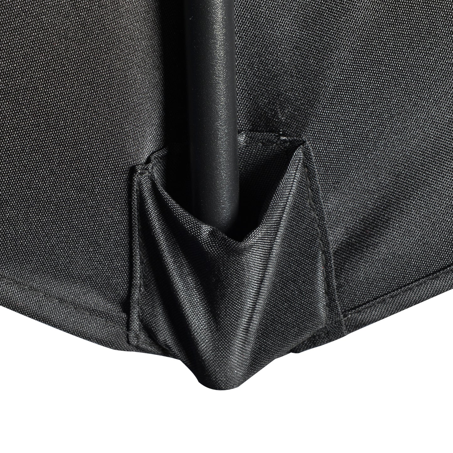 2.7m Metal Frame Garden Furniture Parasol Half Round Umbrella