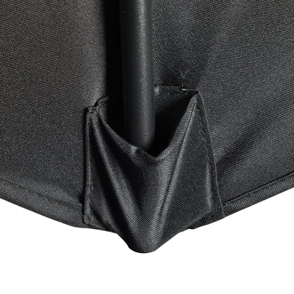 2.7m Metal Frame Garden Furniture Parasol Half Round Umbrella