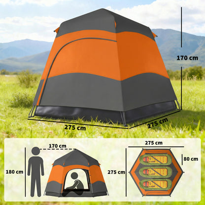 Double Layer Pop Up Tent with Rainfly, Portable Camping Shelter
