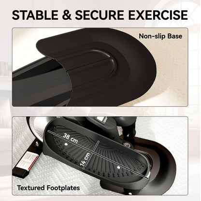 Under Desk Elliptical Machine, Pedal Exerciser with LCD Monitor