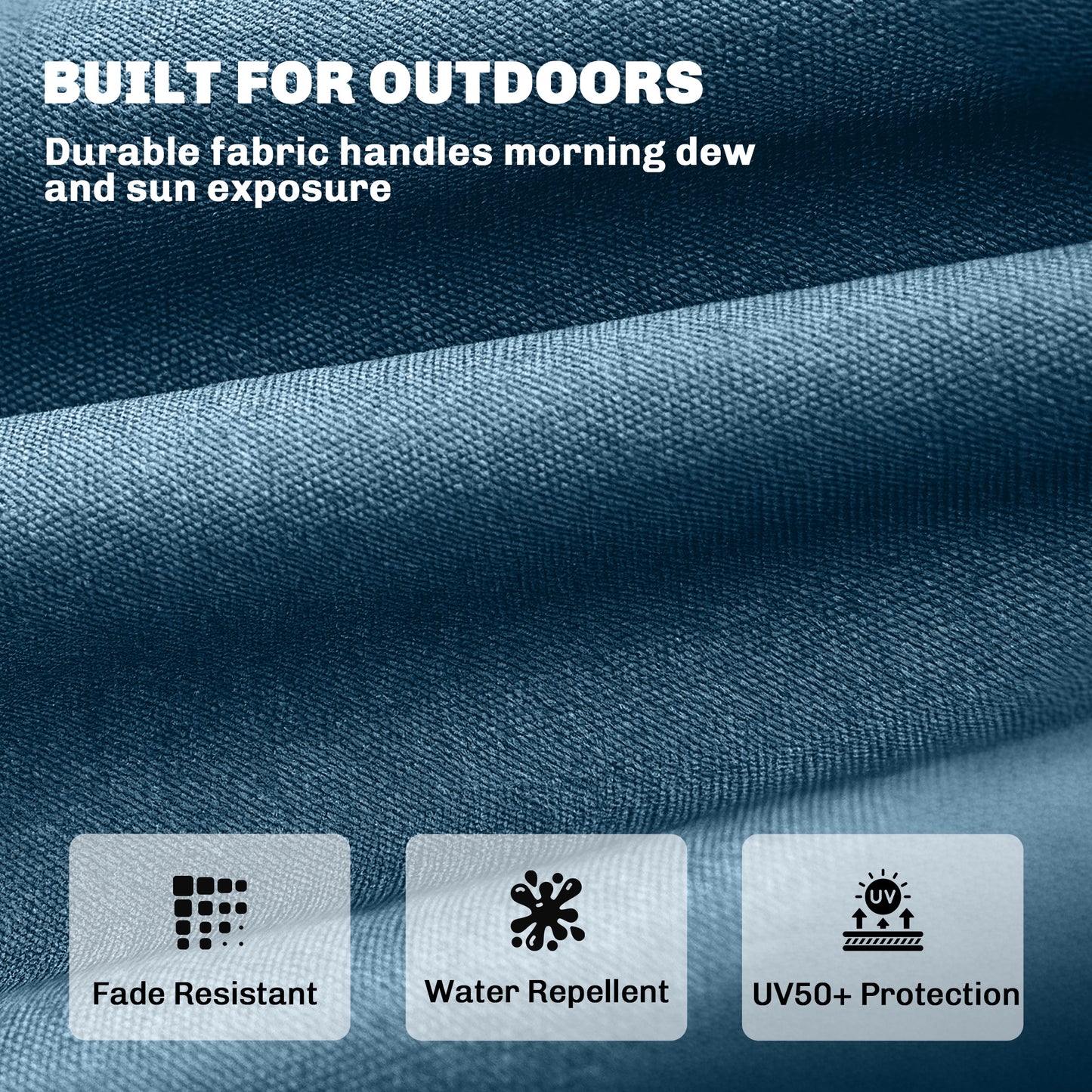 Sun Lounger Cushion, Memory Foam Patio Chair Cushion with Ties