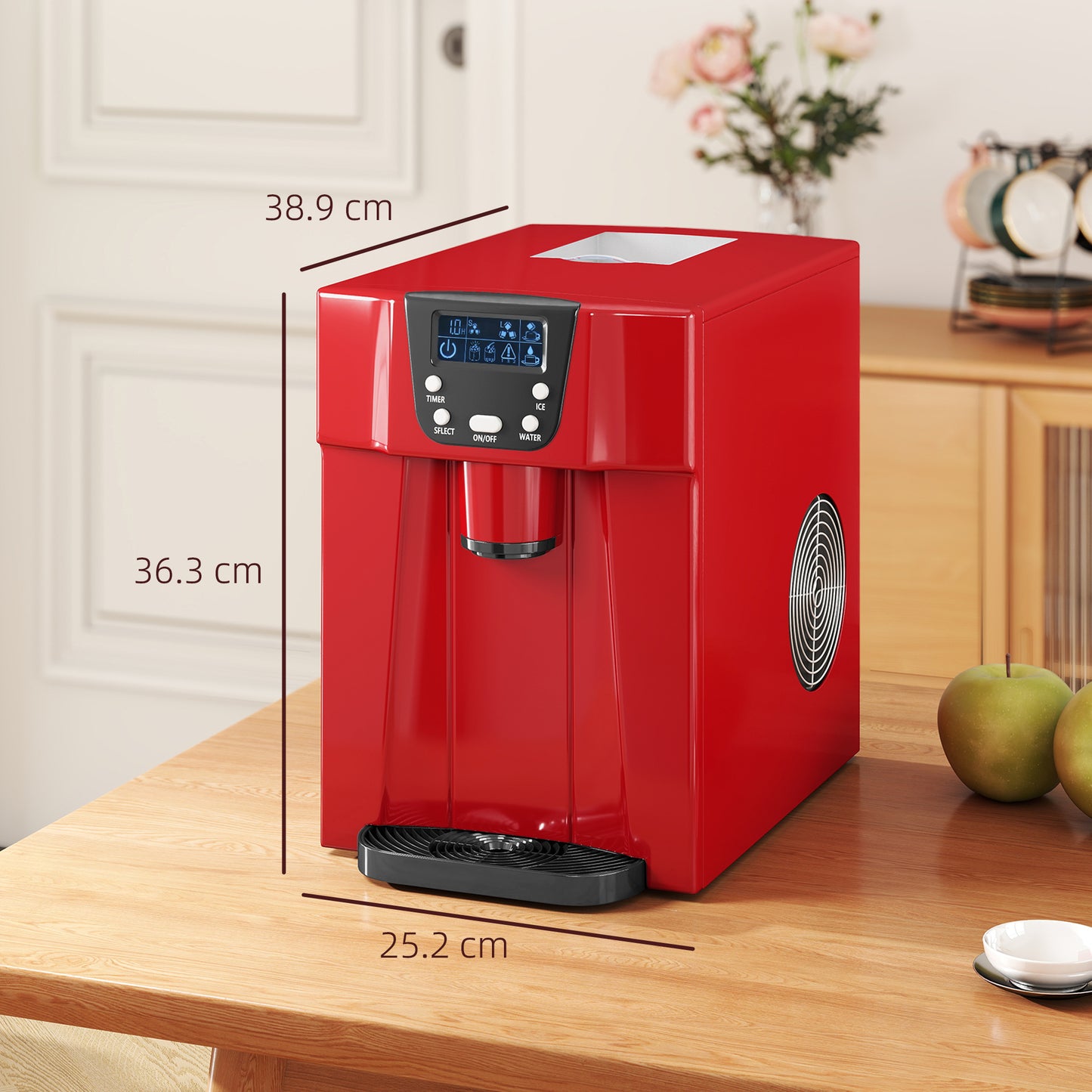 Ice Maker Machine and Water Dispenser 9 Ice Cubes Ready in 6-10 Mins