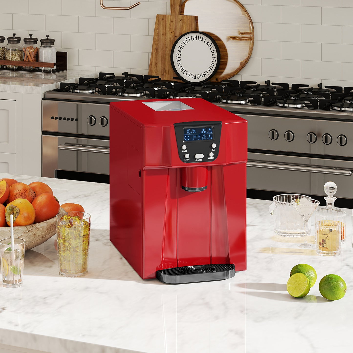 Ice Maker Machine and Water Dispenser 9 Ice Cubes Ready in 6-10 Mins