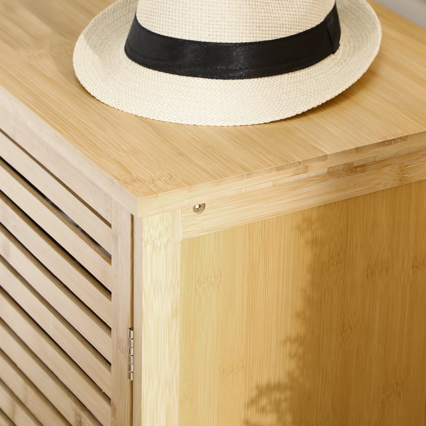 Rustic Shoe Cabinet, Shoe Storage Cabinet for 16 pairs of shoes