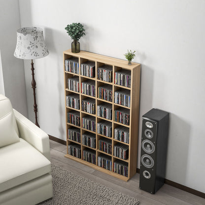 DVD CD Media Storage Rack, Video Display Unit, 89 x 130.5 cm, Natural