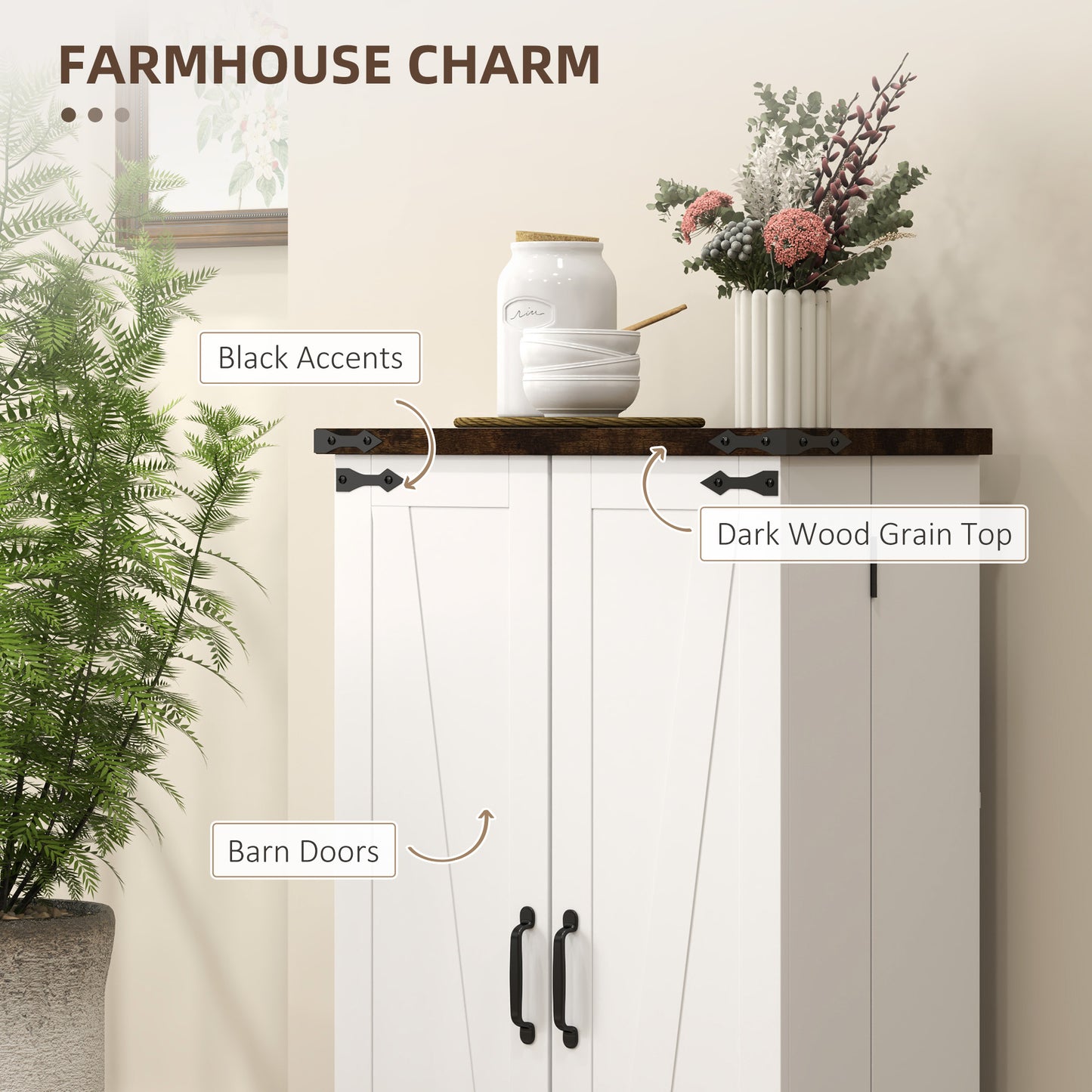 Kitchen Cupboard Pantry Cabinet with Adjustable Shelves White