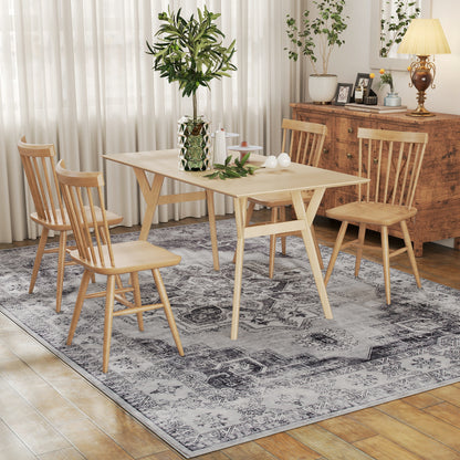 Flannel Non-Slip Washable Rug for Living Room, 290 x 200 cm, Grey