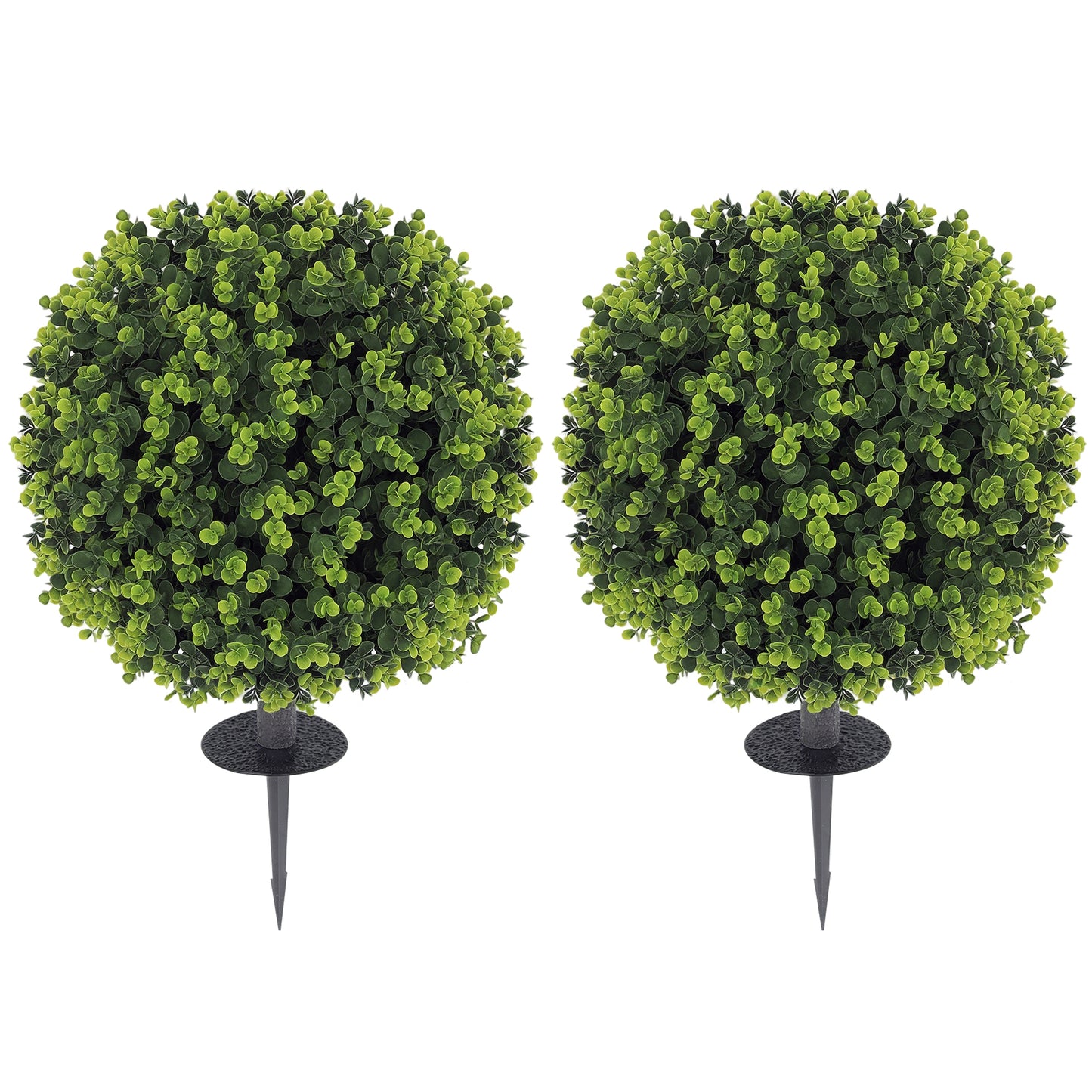 Warehouse Clearance: Set of 2 40cm Artificial Boxwood Topiary Ball Bush for Indoor Outdoor