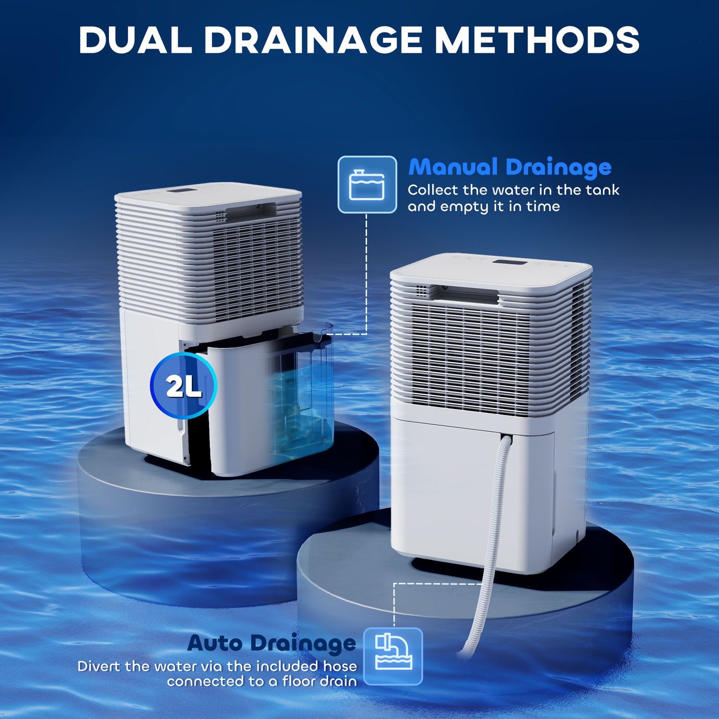 12L/Day Portable Quiet Dehumidifier for Home, Electric Air De-Humidifier