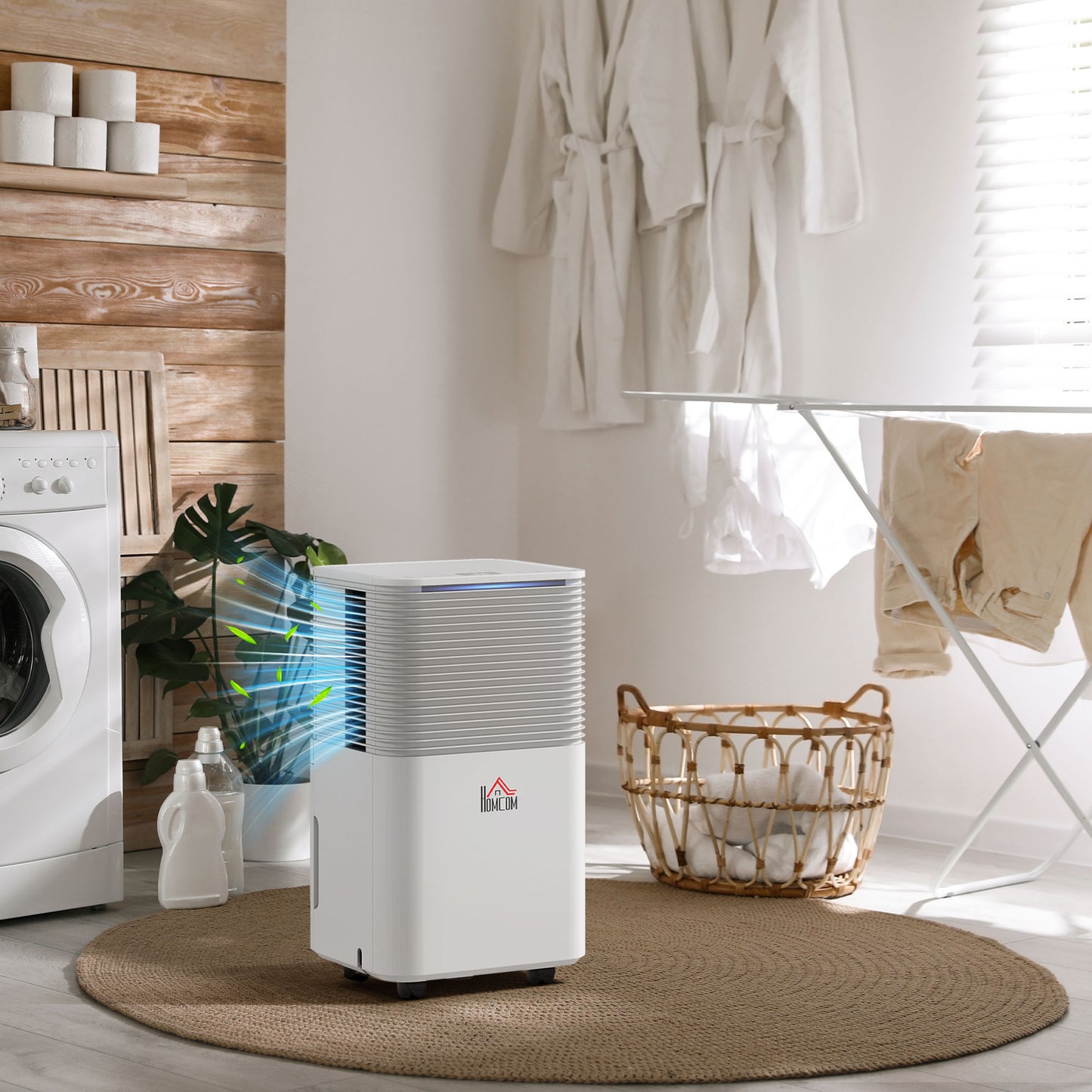 12L/Day Portable Quiet Dehumidifier for Home, Electric Air De-Humidifier