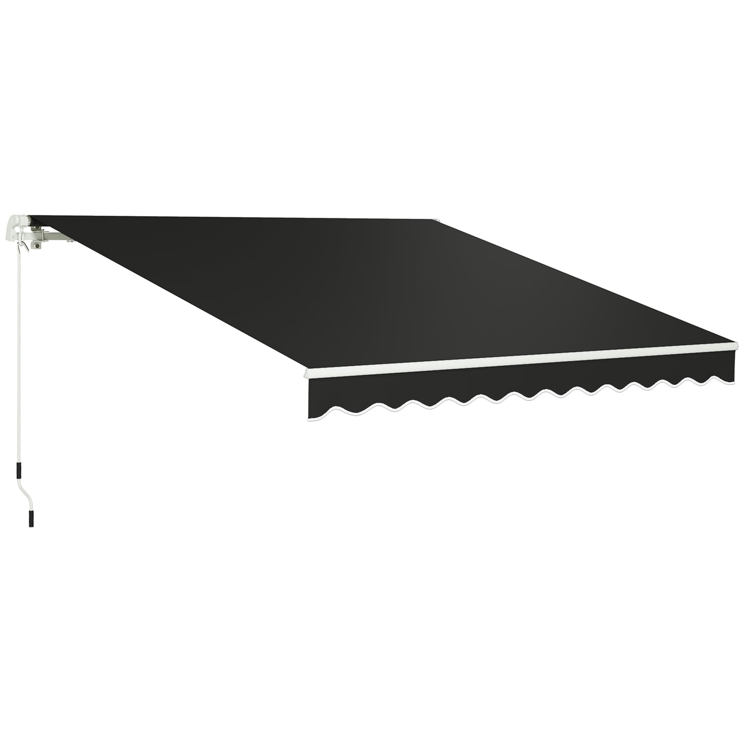 2.95 x 2.5m Canopy Sun Shade Shelter with Crank Handle, Black