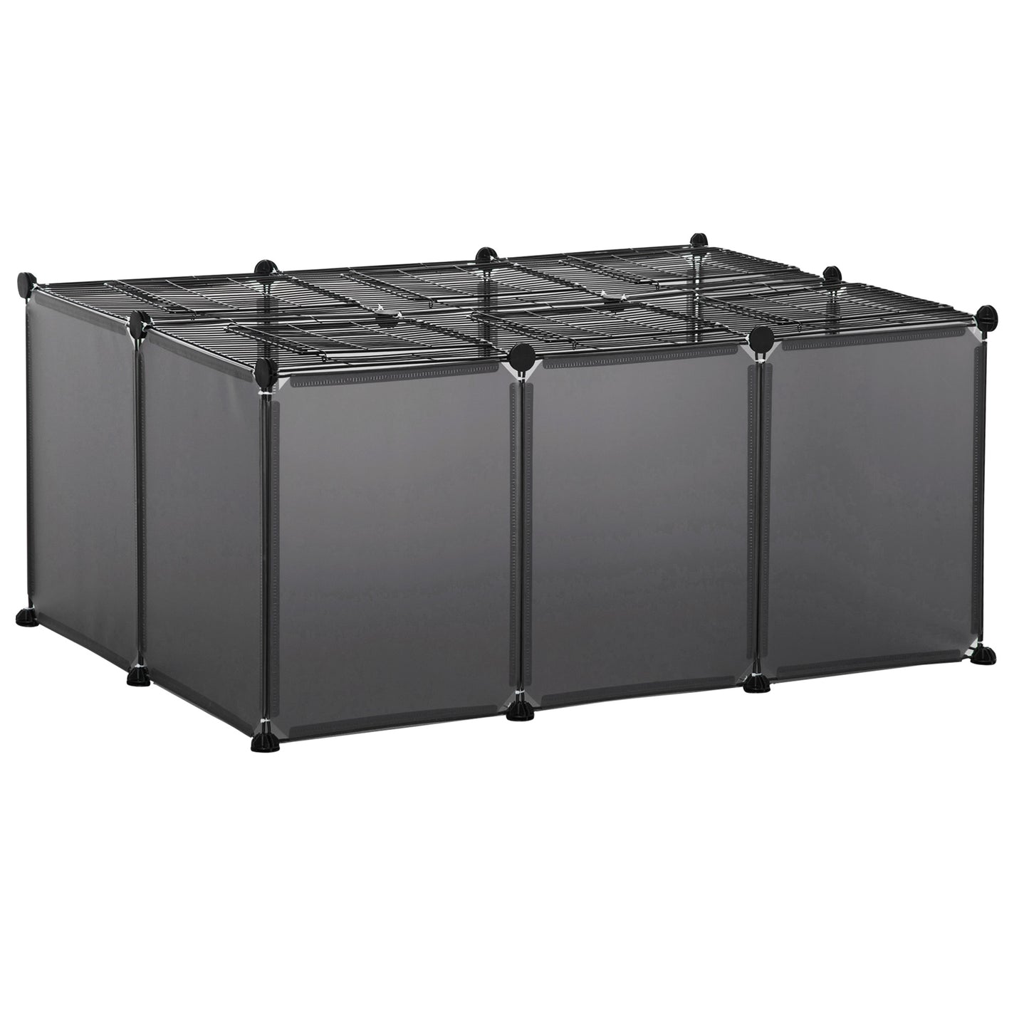 DIY Pet Playpen 22 Panels Small Animal Cage for Guinea Pigs Grey