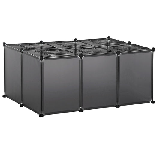 DIY Pet Playpen 22 Panels Small Animal Cage for Guinea Pigs Grey