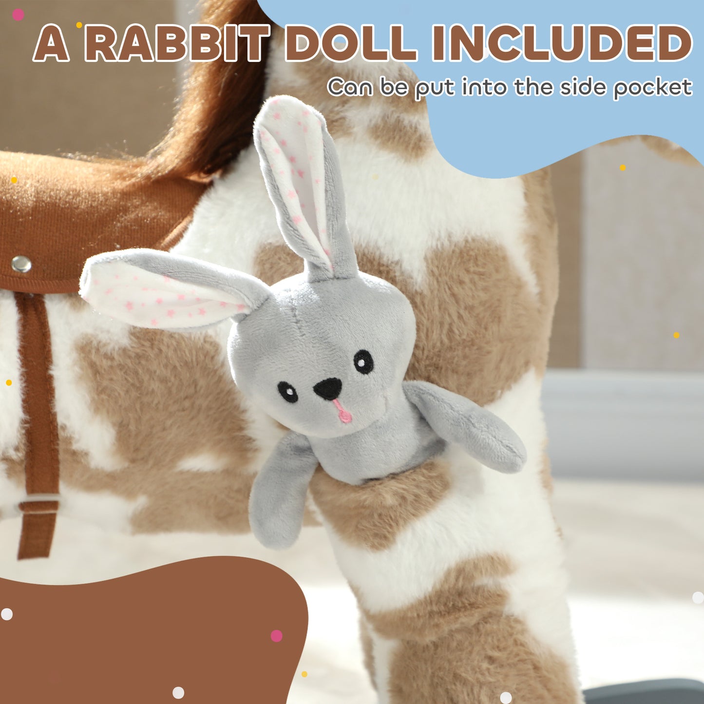Baby Rocking Horse, Animal Rocker with Sound and Toy