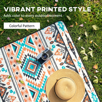 Picnic Blanket, 200x200CM Beach Blanket Outdoor Picnic Mat
