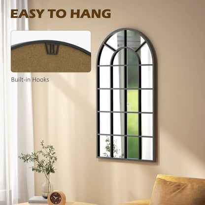 Arched Decorative Wall Mirror for Bedroom Living Room, Modern Window Bathroom Mirror for Home Decor