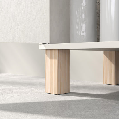 Under Sink Bathroom Cabinet for Basin without Pedestal, Cream White