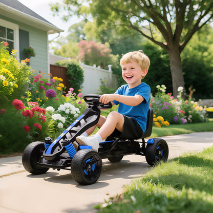 Pedal Go Kart with Automatic Clutch, for Ages 3-6 Years, Blue