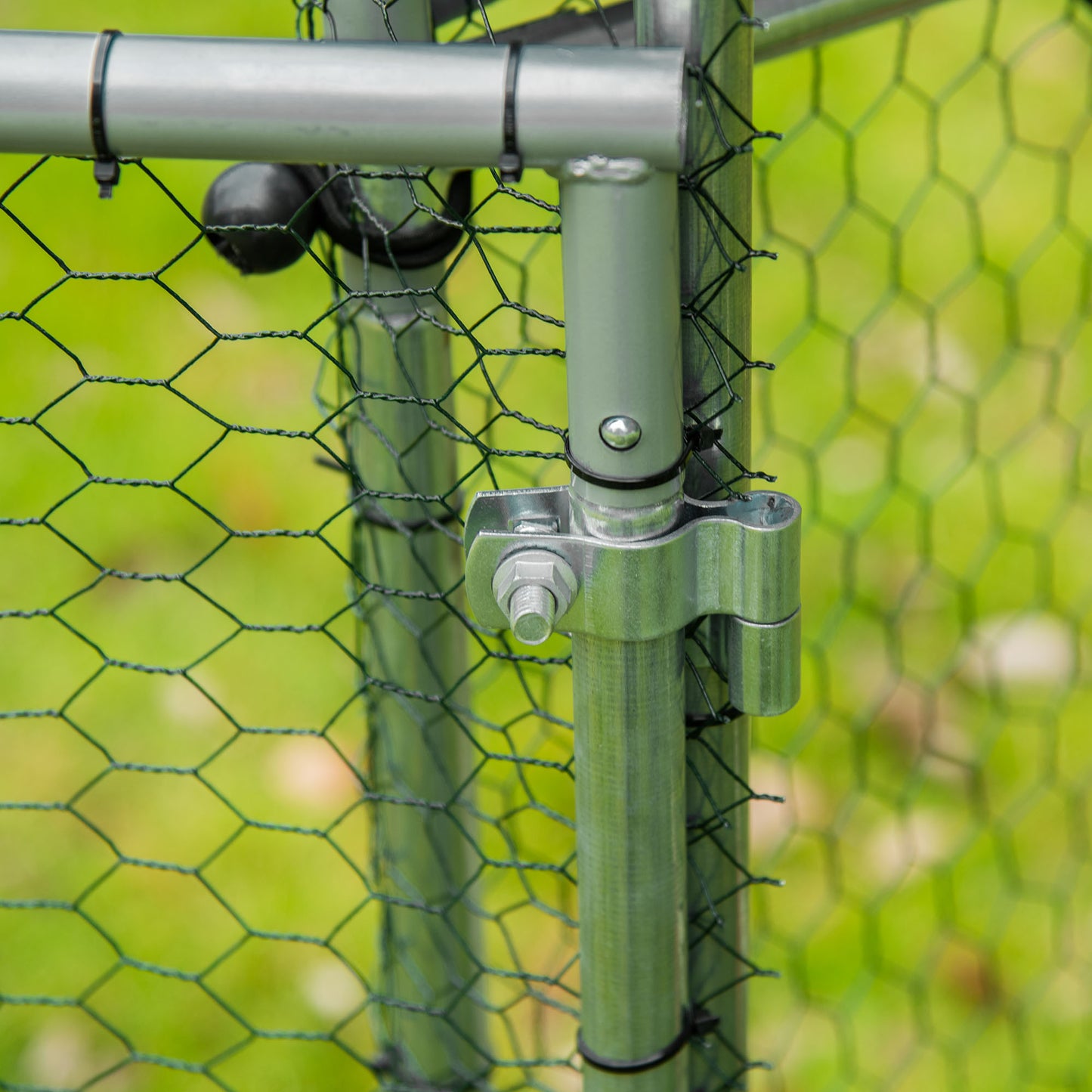 Walk In Chicken Run Large Outdoor Chicken Cage Coop w/ Cover 2 x 1 x 1.7m