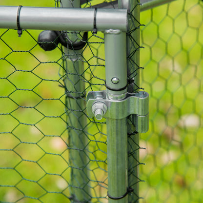 Walk In Chicken Run Large Outdoor Chicken Cage Coop w/ Cover 2 x 1 x 1.7m