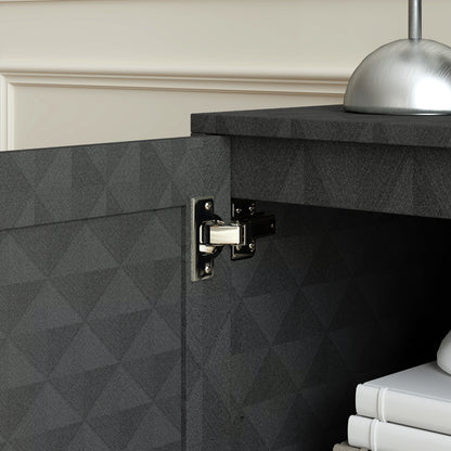 Modern Storage Cupboard with Adjustable Shelf and 2 Doors, Grey